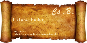 Csipka Bodor névjegykártya
